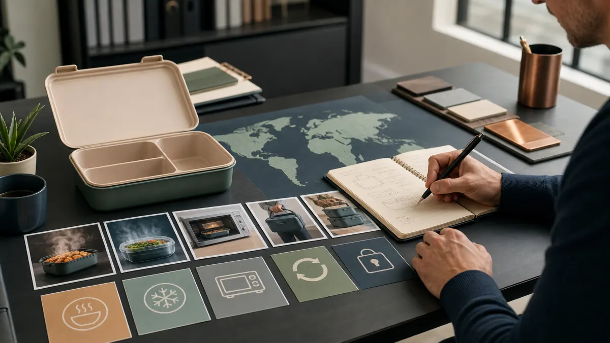 Buyer defining destination market and lunch-box use conditions before requesting a quote