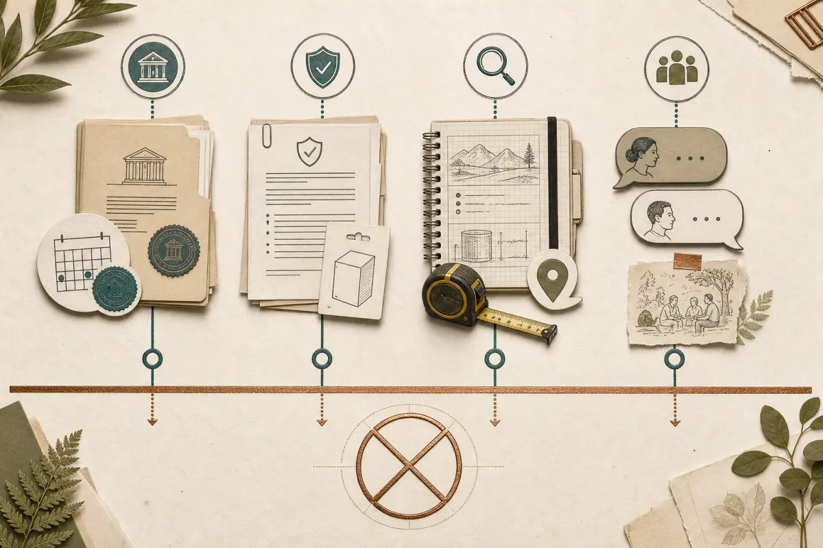 Evidence layers separated into public records, company claims, independent testing, and owner testimony